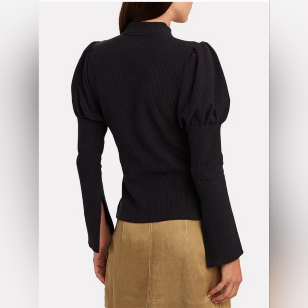 Cult Gaia Puff Sleeve Cutout Blouse - Picture 2 of 7